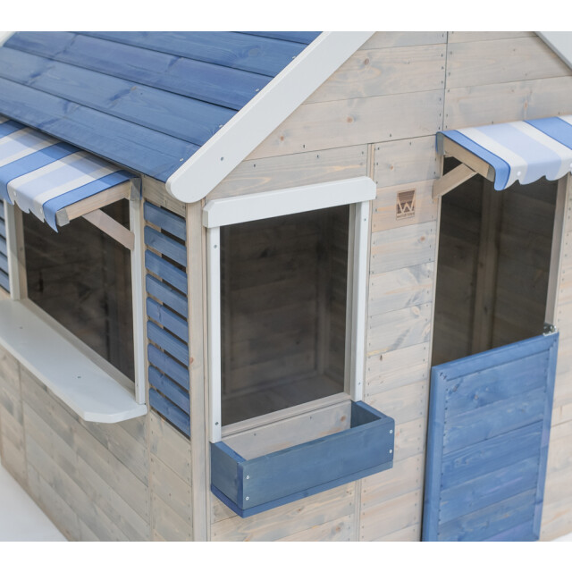 Wendi Toys Houten speelhuis strandwinkel blauw voor buiten / tuin 3047870 large