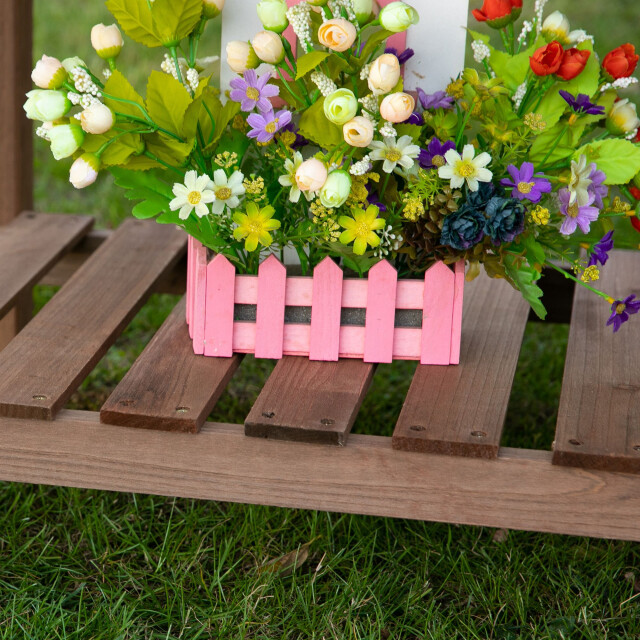 4goodz Outsunny verhoogde plantenbak 54x123x74 cm met 8 vaks-verdeler 3079299 large