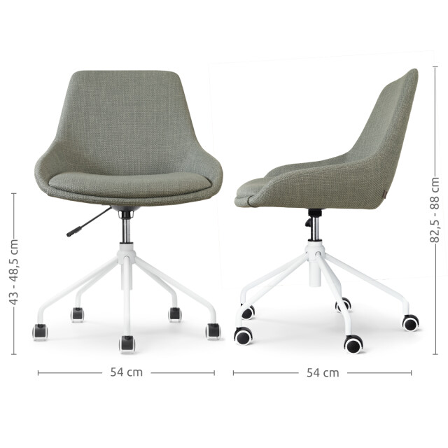 Nolon Nout-isa bureaustoel wit onderstel 3079651 large
