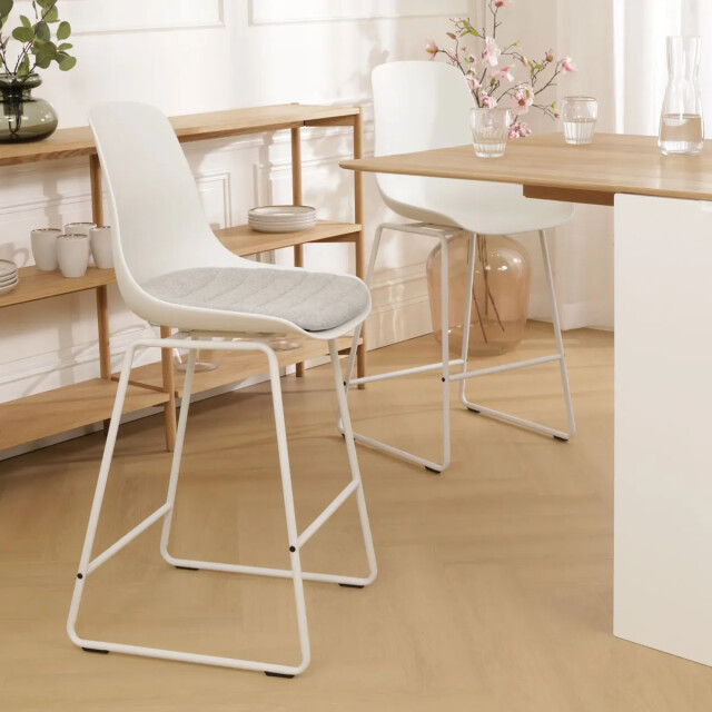 Nolon Nino-liv barkruk en lichtgrijs zitkussen onderstel 75 cm 2393225 large