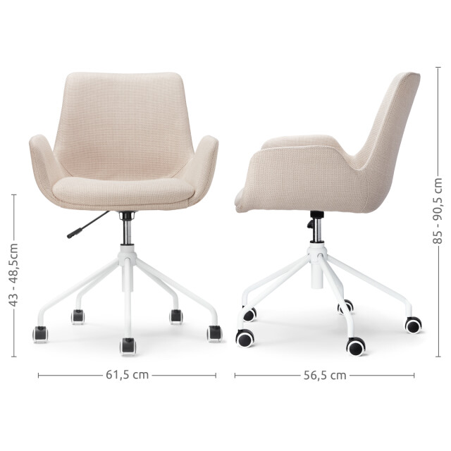 Nolon Nout-eef bureaustoel wit onderstel 2794710 large