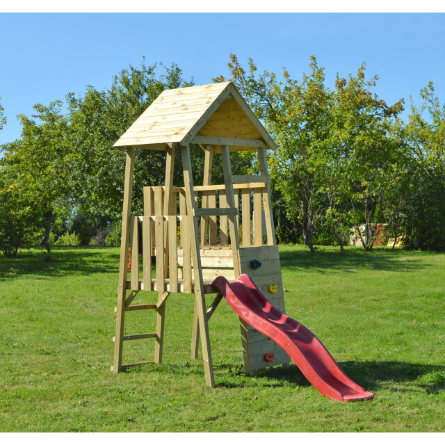 Wendi Toys Wtj2 | houten speeltoren konijn | inclusief glijbaan en klimwand | 3047871 large