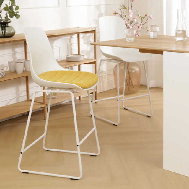 Nolon Nino-liv barkruk en okergeel zitkussen onderstel 75 cm 2393227 large