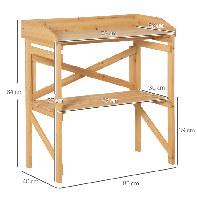 4goodz Outsunny oppottafel hout 845-669 40x80x84 cm 3079301 large
