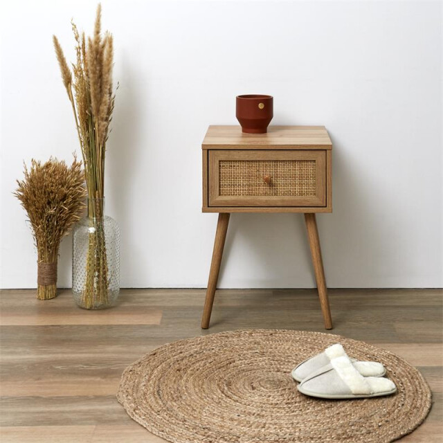 Home Deco Factory 4goodz bali nachtkastje vierkant met lade 39x39x55 cm bohemian 3079808 large