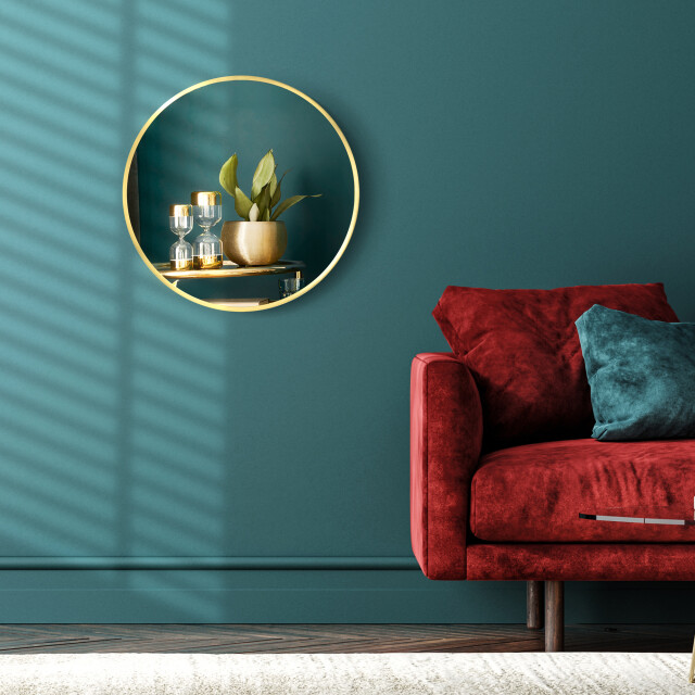 4goodz Ronde spiegel 50 cm met aluminium frame - 3079910 large