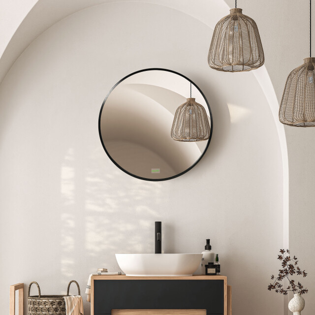4goodz Ronde spiegel 50 cm met aluminium frame - 3079908 large