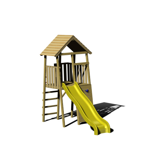 Wendi Toys Wtj1 houten speeltoren falcon inclusief glijbaan en klimwand 3071745 large