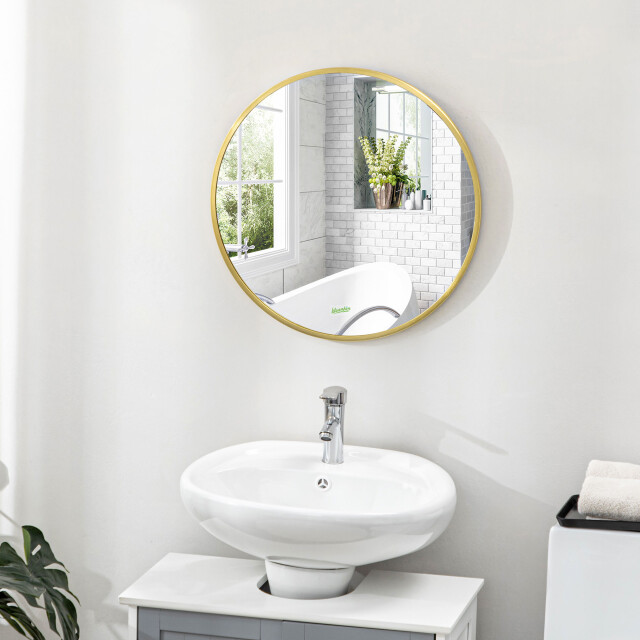 4goodz Ronde spiegel 50 cm met aluminium frame - 3079910 large