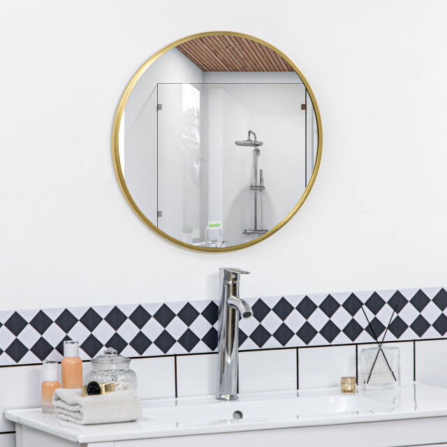 4goodz Ronde spiegel 50 cm met aluminium frame - 3079910 large