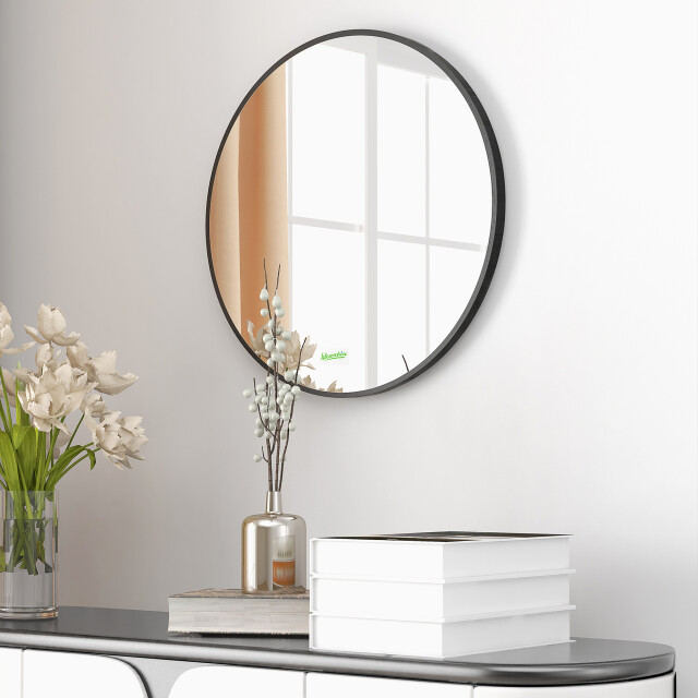 4goodz Ronde spiegel 50 cm met aluminium frame - 3079908 large