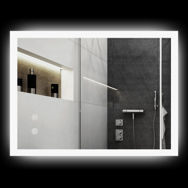 4goodz Badkamerspiegel 80x60 cm led met touchbediening 3 lichtniveaus 3079904 large
