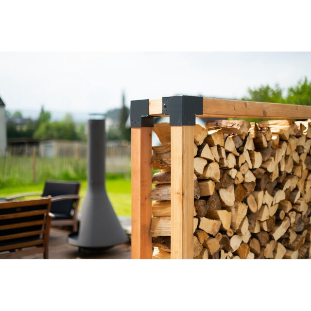 Westmann Haardhout houtopslag houtrek wmkr3030 brandhoutrek 198x40x180 cm 3047921 large
