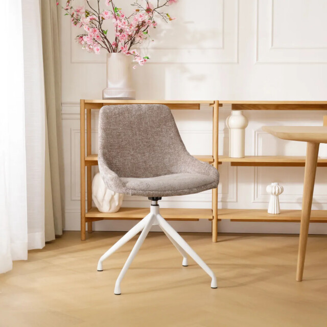 Nolon Nola-isa draaibare eetkamerstoel wit onderstel 3031424 large