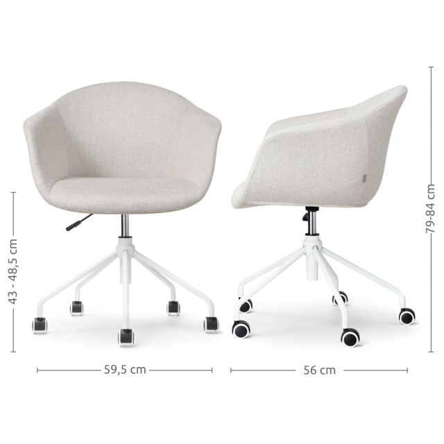 Nolon Nout-otis bureaustoel wit onderstel 2028934 large