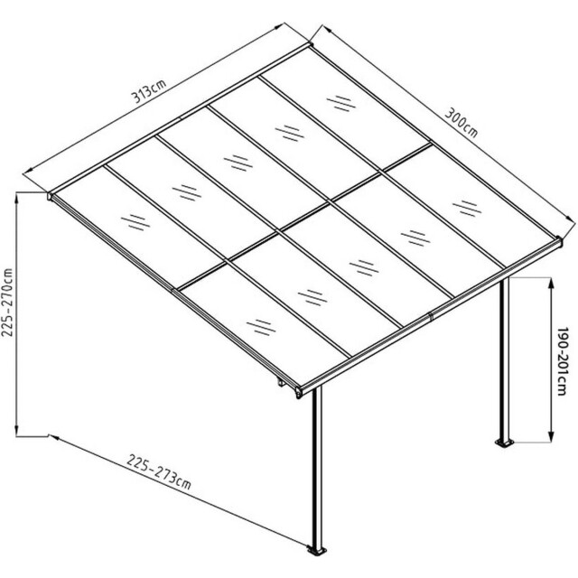 Westmann Terrasoverkapping 435x300 cm si06104 3048319 large