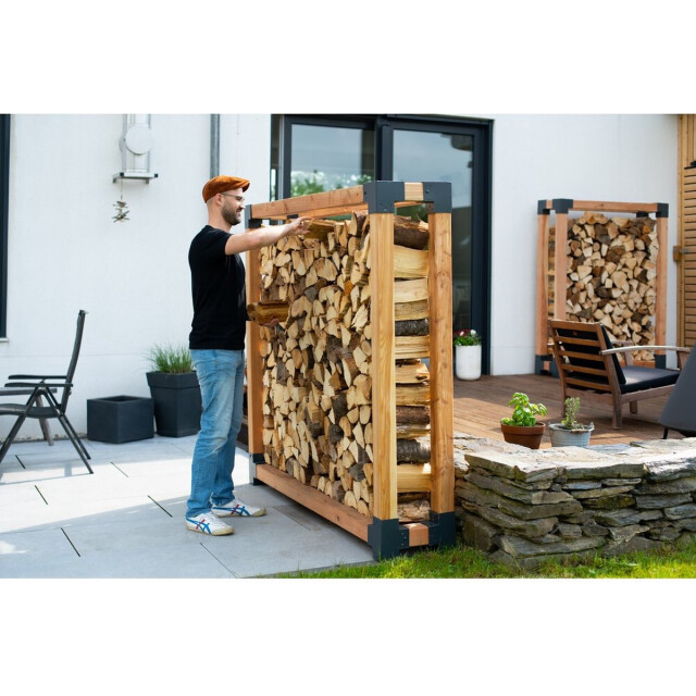 Westmann Haardhout houtopslag houtrek wmkr3030 brandhoutrek 198x40x180 cm 3047921 large