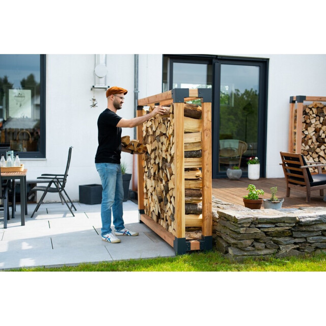 Westmann Haardhout houtopslag houtrek wmkr3030 brandhoutrek 198x40x180 cm 3047921 large