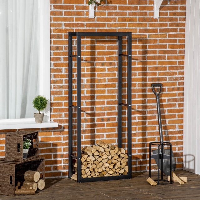 4goodz Homcom houtrek metaal 25x60x150cm / 820-148 houtopslag standaard 3079302 large