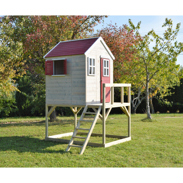 Wendi Toys Houten speelhuis op palen wtm21 160x190x244 cm 3068177 large