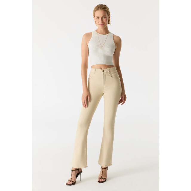C.O.J. Denim Ultra high waist flare ecru Matilda-253 large