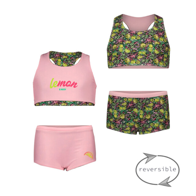 B.Nosy Zomer reversibel bikini meisjes /roze winona Y502-5055-981 large