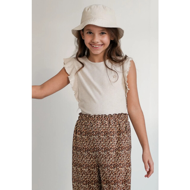 Like Flo Zomer broek meisjes luipaard latte plisse, mesh freya F502-5603-944 large