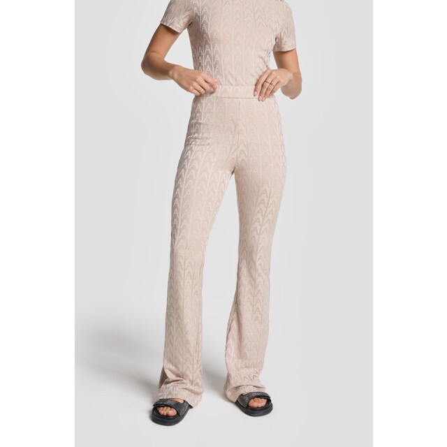 Alix The Label Ladeis knitte a jzquard pant taupe 4109.77.0060 large