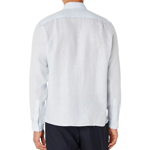 Lacoste Linnen regular fit overhemd Lacoste Blauw Linnen Regular Fit Overhemd large
