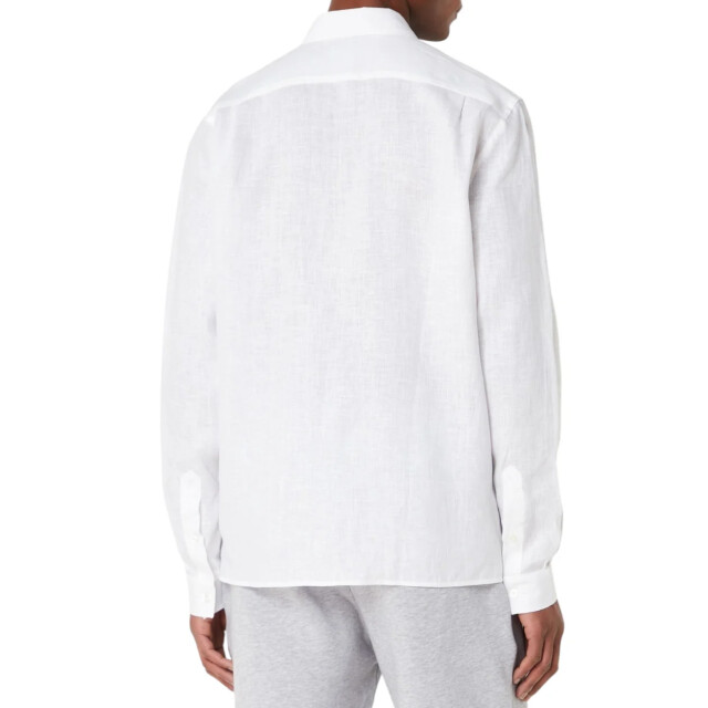 Lacoste Regular fit linnen overhemd Lacoste Wit Regular fit Linnen Overhemd large