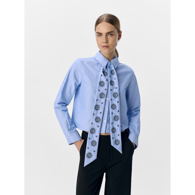 Object objzane re l/s bow shirt cc2 ss 23045838 cornflower 06615.211.0095 large