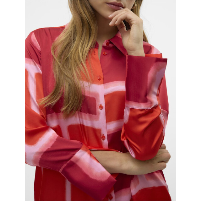 Vero Moda vmreba silba ls long shirt wvn ga 10327385 fiery red 06615.640.0021 large