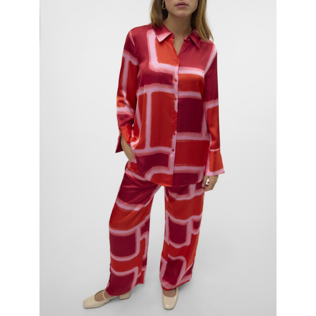 Vero Moda vmreba silba ls long shirt wvn ga 10327385 fiery red 06615.640.0021 large