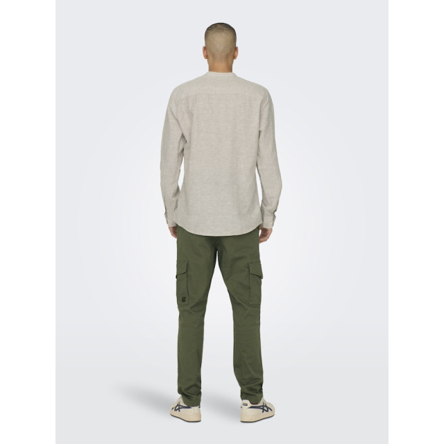 Only & Sons onscaiden life ls solid linen mao n 22019173 chinchilla 05631.829.0037 large