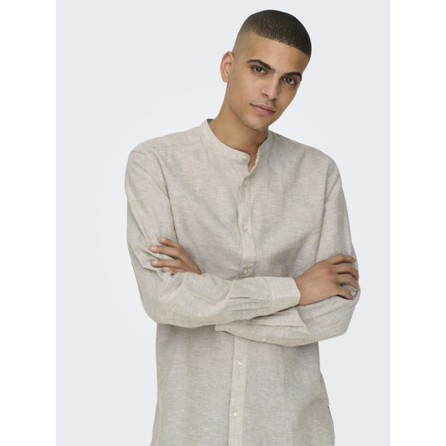 Only & Sons onscaiden life ls solid linen mao n 22019173 chinchilla 05631.829.0037 large