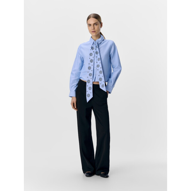 Object objzane re l/s bow shirt cc2 ss 23045838 cornflower 06615.211.0095 large