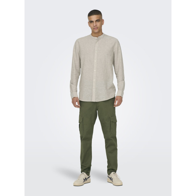 Only & Sons onscaiden life ls solid linen mao n 22019173 chinchilla 05631.829.0037 large