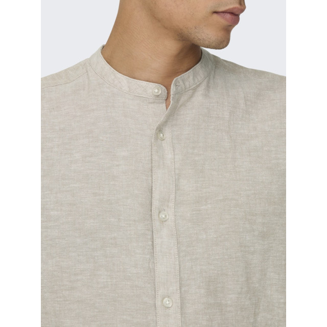 Only & Sons onscaiden life ls solid linen mao n 22019173 chinchilla 05631.829.0037 large