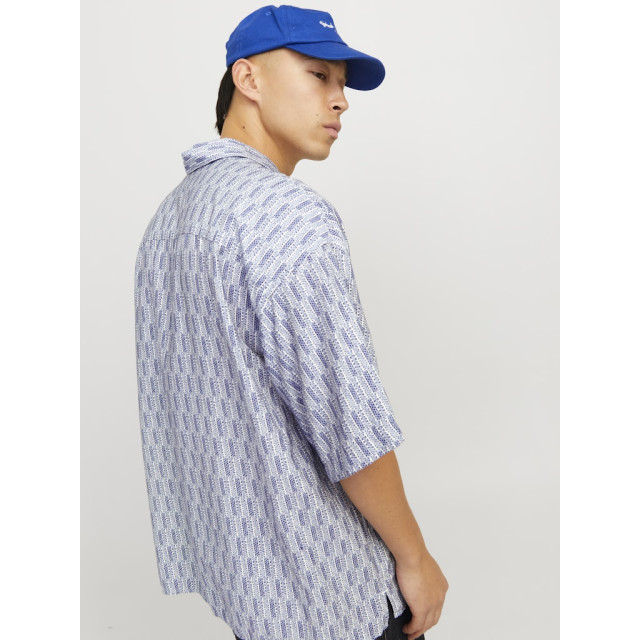 Jack & Jones jormarshall islington aop shirt ss 12271103 ocean cavern 05632.240.0008 large