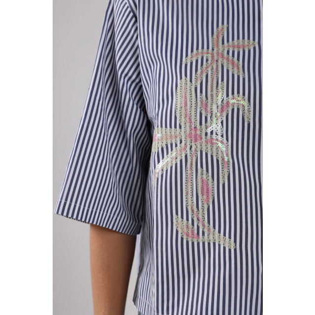 Nukus Nks02026 217 isa blouse stripe navy/offwhite NKS02026 217 large