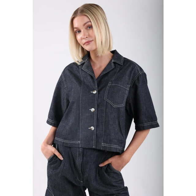 Nukus Nks02069 251 charlie blouse dark denim NKS02069 251 large