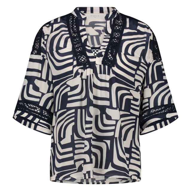 Nukus Nks01080 219 nina top offwhite/navy NKS01080 219 large