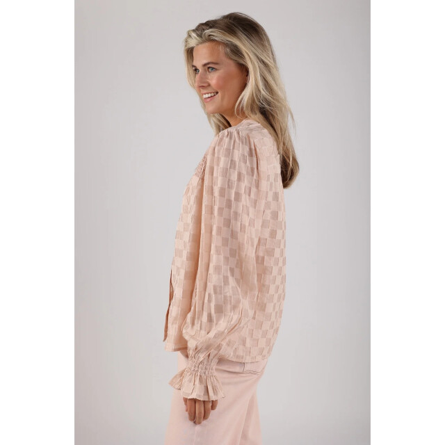 Nukus Nks02043 13 phoebe blouse check powder NKS02043 13 large