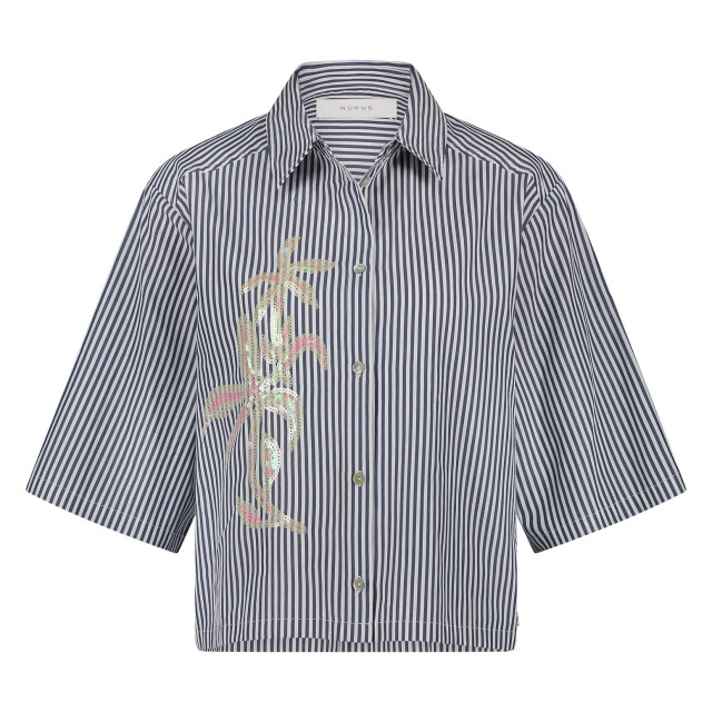 Nukus Nks02026 217 isa blouse stripe navy/offwhite NKS02026 217 large