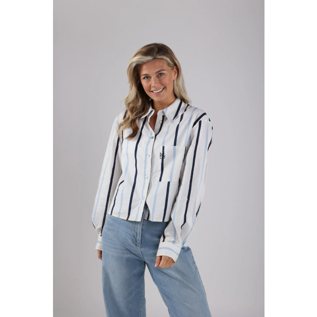 Nukus Nks02055 46 sorrento blouse stripe sky NKS02055 46 large