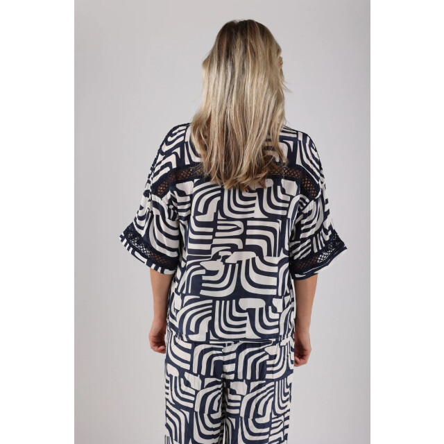 Nukus Nks01080 219 nina top offwhite/navy NKS01080 219 large