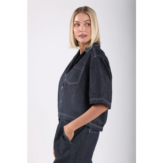 Nukus Nks02069 251 charlie blouse dark denim NKS02069 251 large