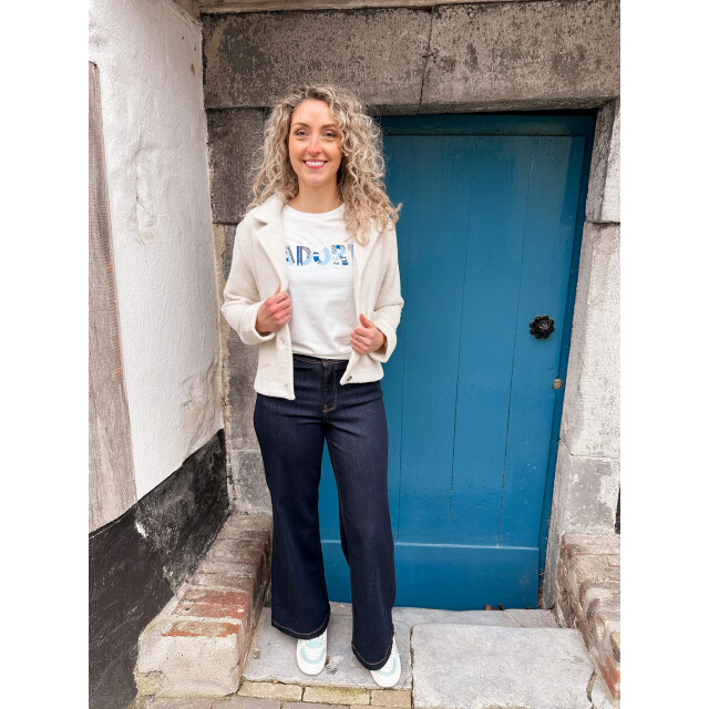 Nukus Nks04000 235 femke shirt adore offwhite/sky NKS04000 235 large