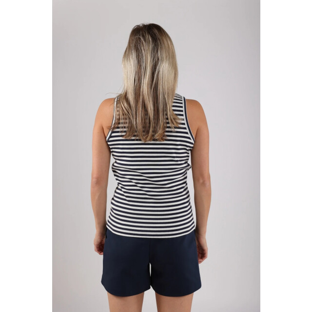 Nukus Nks06004 219 stefania singlet stripes offwhite/navy NKS06004 219 large