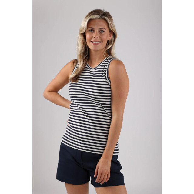 Nukus Nks06004 219 stefania singlet stripes offwhite/navy NKS06004 219 large